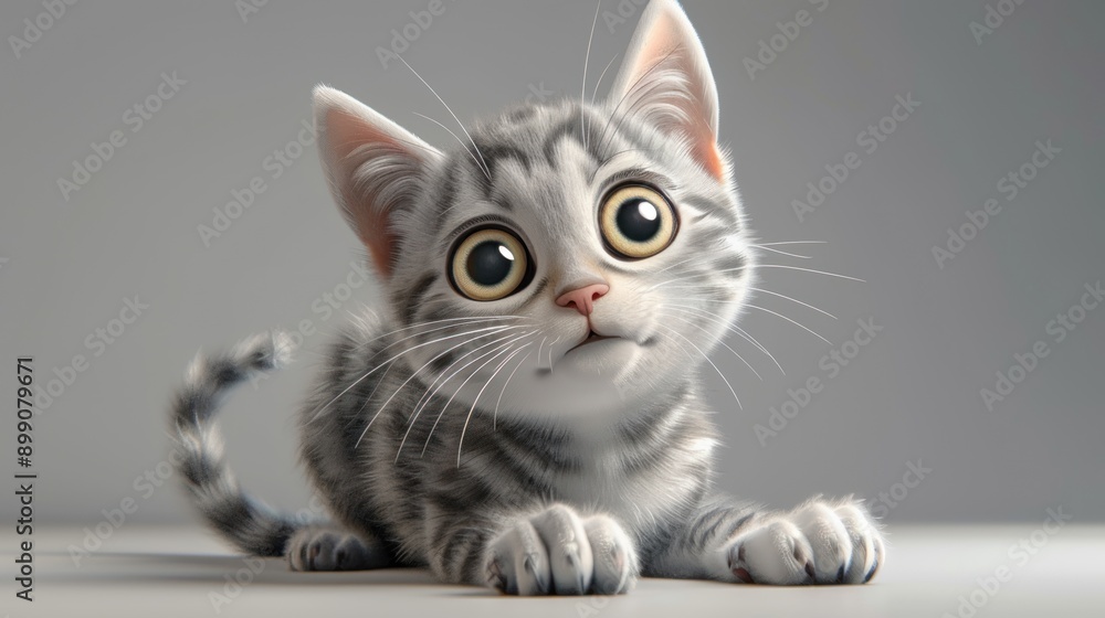 Canvas Prints 3d cartoon rendering cat cute