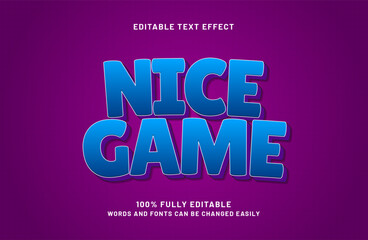 Fototapeta premium nice game editable text effect in game and kids text style