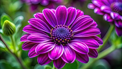 Obraz premium Close-up of a vibrant purple flower, nature, floral, petals, bloom, close-up, macro, beauty, vibrant, color, plant