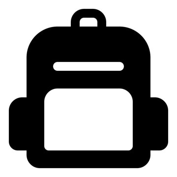 Backpack icon for travel and school supplies