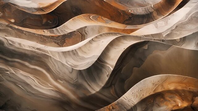 This dynamic design captures the essence of a mountain range with a grainy sandstormlike effect. The rich earthy tones and swirling patterns give off a sense of power and movement like