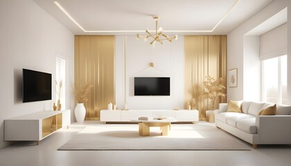 Fototapeta premium Photo interior modern design room 3d illustration