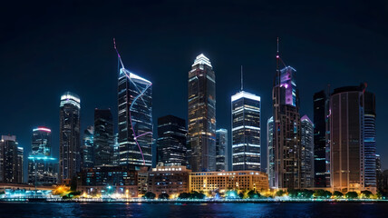 Fototapeta premium 5G wireless network AI big data communication pathways science technology web high speed internet web connection transmission cyber cloud computing online AI connectivity smart city modern