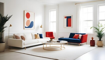 Photo interior modern design room 3d illustration