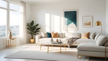 Photo interior modern design room 3d illustration