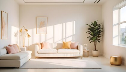 Fototapeta premium Photo interior modern design room 3d illustration