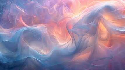 Fototapeta premium Soft, pastel colored swirls creating a dreamy and tranquil abstract scene