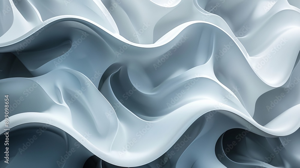 Poster layered abstract shapes with a 3d effect, giving depth and dimension to the background