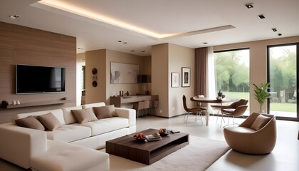 Photo interior modern design room 3d illustration
