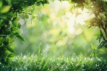 Obraz premium Rainy day landscape