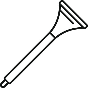 Simple line icon drawing of a golf club for use in print and web design projects