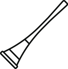 Curling sport game equipment brush icon showing winter olympic sport