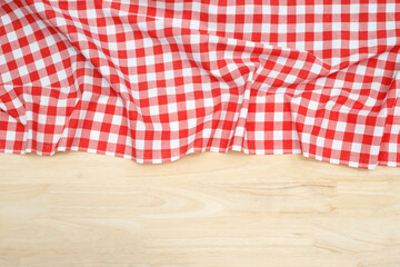 red white plaid tablecloth background