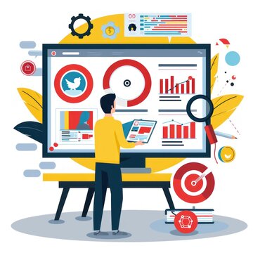 18. Digital marketing expert designing a retargeting ad campaign for an online sale, focusing on customer retention strategies.