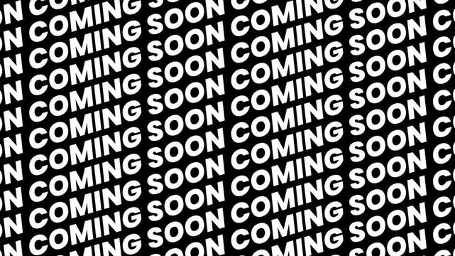 animated text coming soon typography design, Sales shopping social media background 4k video animation