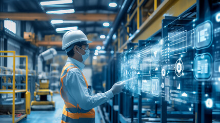 quality control management digital software technology, quality standards at industry production quality 