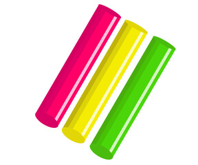 運動会のバトン。リレーバトン。ベクターイラスト