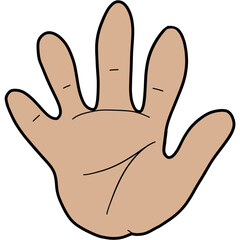 Obraz premium The hand is placed on a white background and has five fingers.