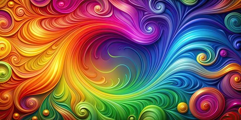 Obraz premium Abstract background with swirls of vibrant colors , Abstract, background, swirls, vibrant, colors, design, artistic, texture