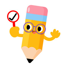 Funny pencils cartoon, Back to School