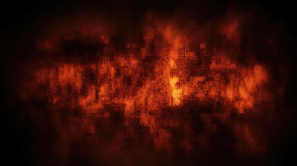 Fototapeta premium Religious concept of fiery hell. Flaming background of demonic evil. AI generated.