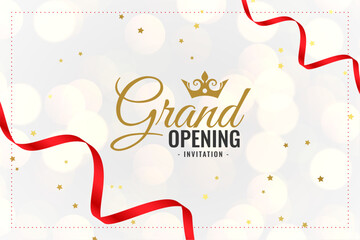 beautiful grand opening invitation ceremony banner for business launch