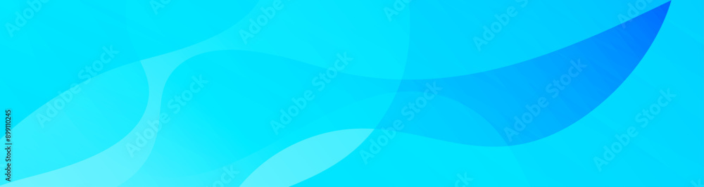 Poster blue abstract background with smooth wavy shapes, blue minimal background with dynamic shapes, vecto