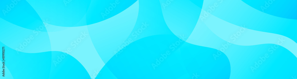 Poster blue abstract background with smooth wavy shapes, blue minimal background with dynamic shapes, vecto