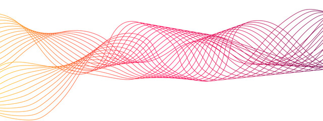 Abstract futuristic blend Curved wavy technology lines used for Design element for science and template. Sound waves technology curve flow wave lines. Colorful modern stream wave line 