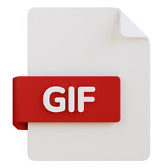 gif file extension 3d illustration