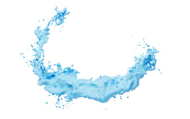 Flowing fluid with splashing shape background, 3d rendering.