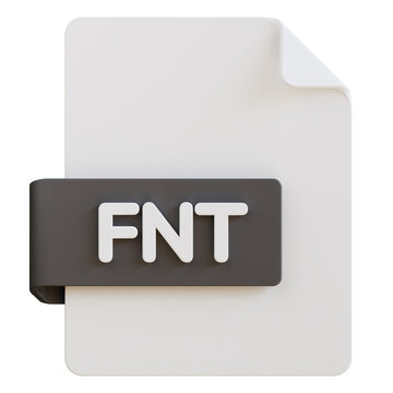 fnt file extension 3d illustration