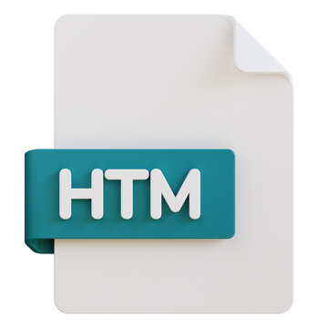 htm file extension 3d illustration