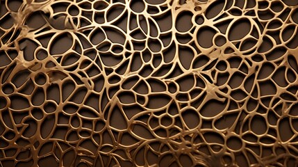 Close-up of a textured gold metal surface, showcasing intricate patterns and a lustrous finish ideal for upscale themes and sophisticated presentations.