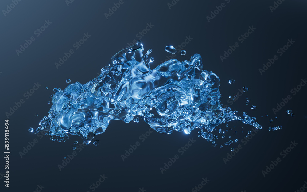 Canvas Prints Flowing water liquid background, 3d rendering.