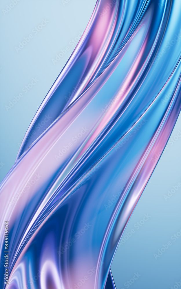 Poster flowing curve lines background, 3d rendering.