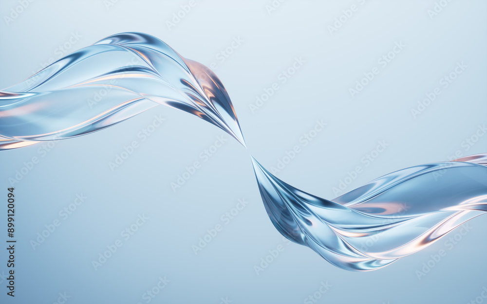 Poster flowing curve lines background, 3d rendering.