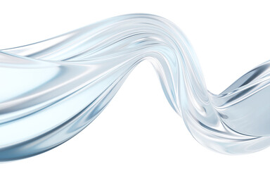 Dark transparent glass curves, 3d rendering.