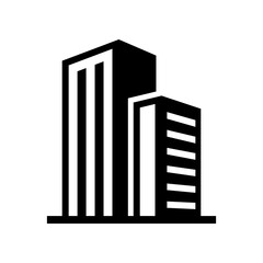 Building icon isolated on white background.