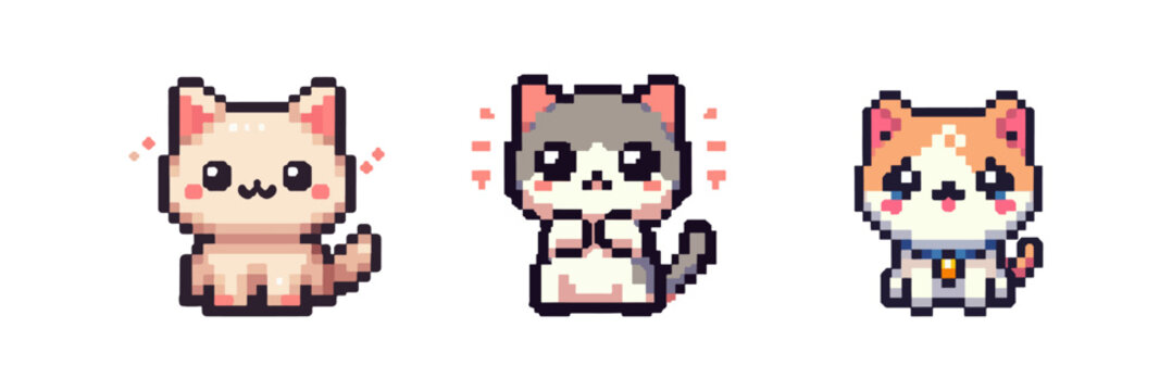 cute cat pixel art