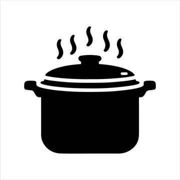 recommend clip art: Pressure cooker silhouette on white background. Pressure cooker icon vector sign illustration design.