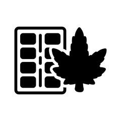 Vector solid black icon for Nicotine