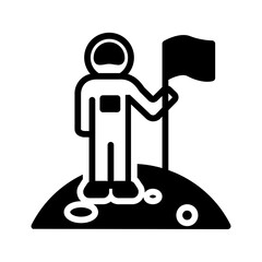 Vector solid black icon for Pioneering