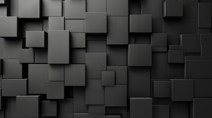 Abstract Black Cube Pattern