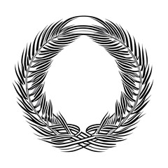 a  illustration of beautiful flat-style logo design depicting a vector wheat sheaf logo black and white,  agricultural, emblem, symbol, harvest, simplicity, monochrome, graphic, art, minimal, clean