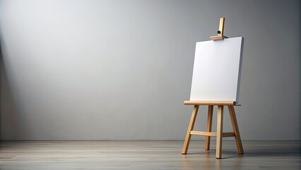 Easel with blank canvas waiting for inspiration , art supplies, painting, artist, creativity, blank canvas