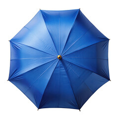 Blue umbrella top view isolated on transparent background