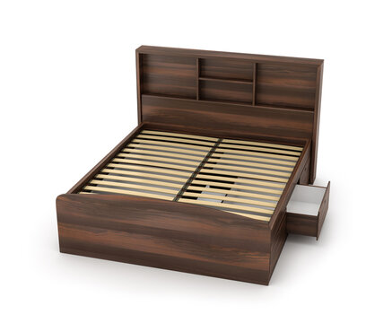 recommend clip art: Double bed with two drawers