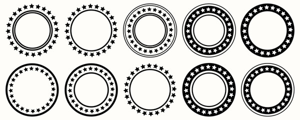 Stars In Circle Vector Illustration