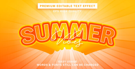 editable text effect summer vibes style